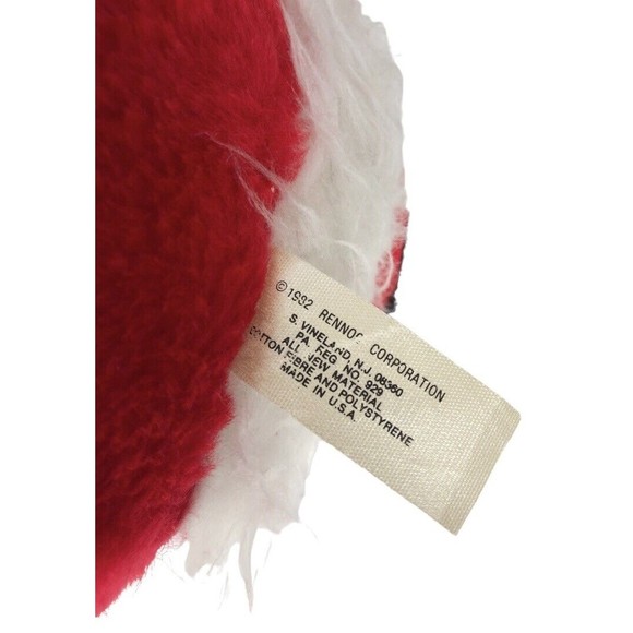 Vintage Santa Plush Christmas Doll Rennoc 1982 Stuffed Figure Gnome Rubber Face - Picture 6 of 8